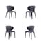 Manhattan Comfort Conrad Woven Tweed Dining Chair in Black - Set of 4 2-DC031-WBK - alternate 1